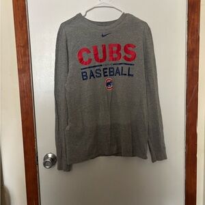Nike Chicago Cubs Gray Long Sleeve Shirt